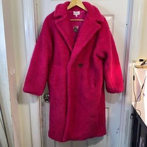 Better Be Hot Pink Teddy Coat